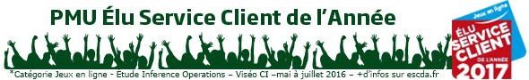 PMU élu service client de l'année